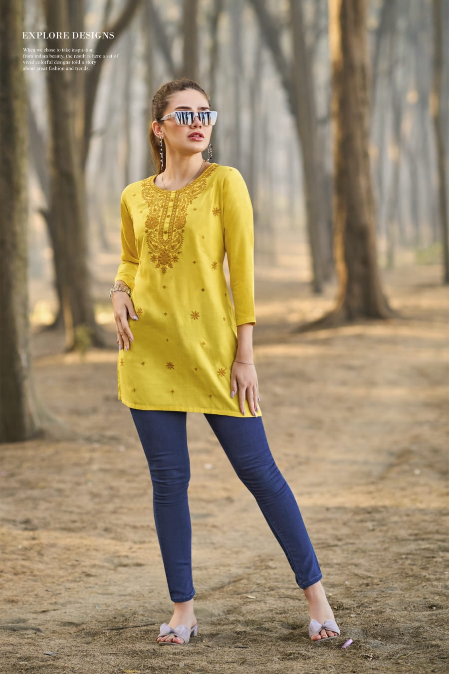 Colors Vol 5 Tips And Tops Rayon Embroidery Western Top Suppliers In India